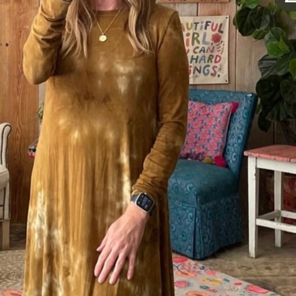 NATURAL LIFE Mustard Tie-Dye Maxi Dress